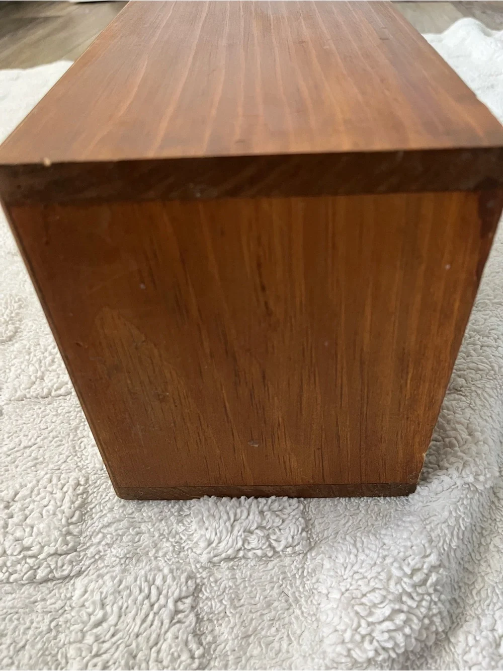 Vintage Hand-Painted Wooden Kitchen Storage Organizer in bold colors